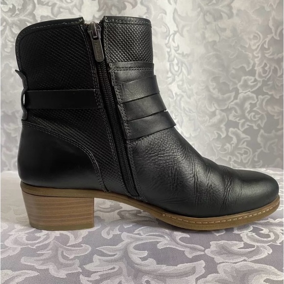 Pikolinos Zaragoza Mid Heel Ankle Boots With Buckles, Black Leather, Women’s 38 - Picture 7 of 16